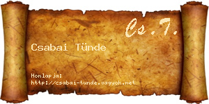 Csabai Tünde névjegykártya