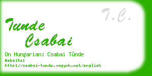 tunde csabai business card