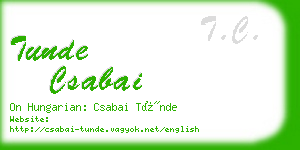 tunde csabai business card